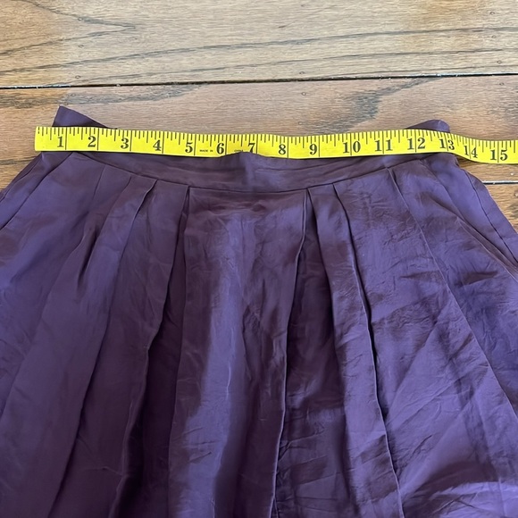 Madewell Skirt Womens XS Purple Hi Lo Silk Blend Pockets Pull On - Picture 7 of 11